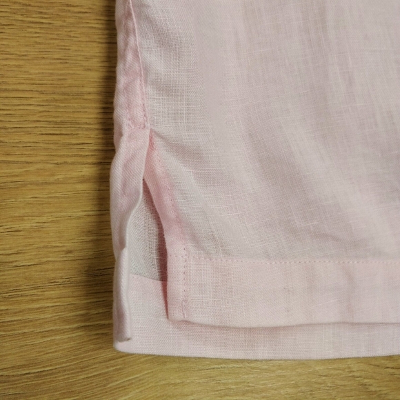 TOMMY BAHAMA Short Sleeve 100% Linen Shirt Beachy Bowling Style Pink Men's XXL - Picture 6 of 9